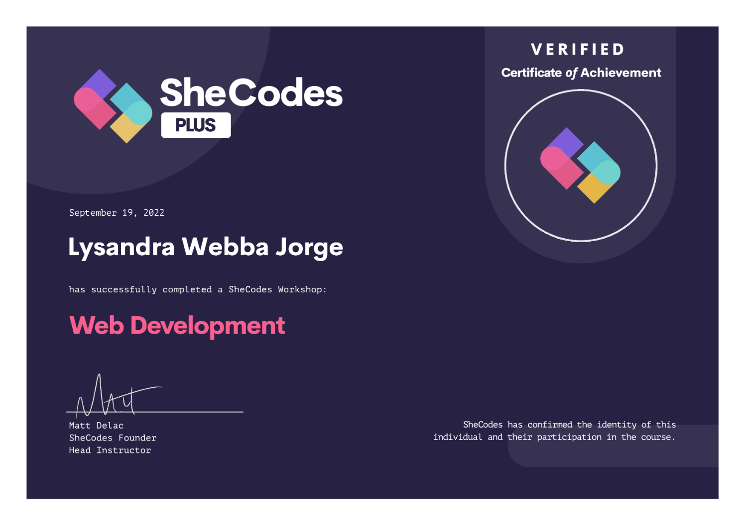 Web Development Certificate