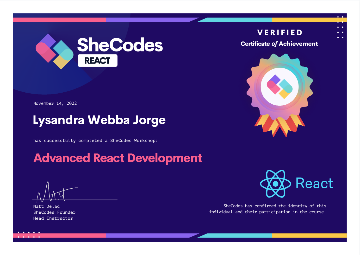 Advanced React Certificate